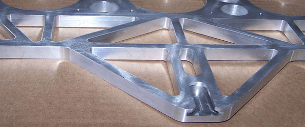 Machined aluminum frame