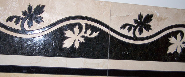 Stone border inlay